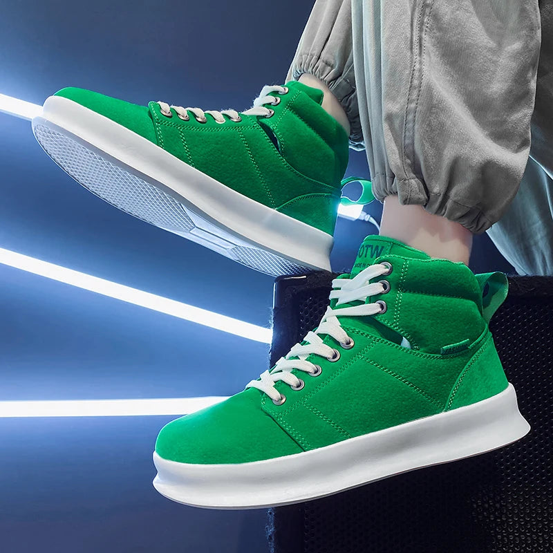 High Top Streetwear Sneakers – Lightweight Chunky Sole Casual Shoes, Comfortable Urban Trainers streetwear fashion product image 2
