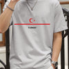Turkey National Flag Printed Men T Shirts Hip Hop All-Match T-Shirt Cotton Summer Clothes Casual Oversize Trendy Sportswear