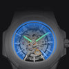 Black LONGLUX Men automatic mechanical watch luxury watches waterproof skeleton business cheap wholesale stainless steel gift watch