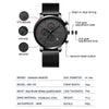 White Smoke HANNAH MARTIN Brand Top Men Watch Black Stainless Steel Fashion Waterproof Sports Multifunctional Quartz Watch Relogio Masculino