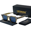White Smoke CATERSIDE Fashion Men Sunglasses Small Frame Square Personalized Design Sun Glasses Women Travel Party Business Festival Gift