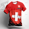 Outdoor Casual Sportswear Tshirts For Men Clothing Switzerland National Emblem Flag 3d Print Cool T-Shirt Gym Tops O Neck Tees