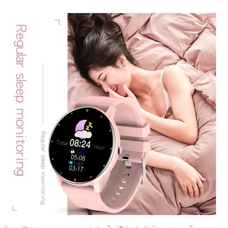White Smoke LIGE Waterproof Women Smart Band Watch Real-time Weather Forecast Men Watches Sports Ladies Smart Watch For Women Android IOS