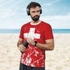 Exclusive design Switzerland Flag Grain 3D Printed Men For Running Bike Soccer Tennis Fitness Sports tshirt Mesh Short T-shirt