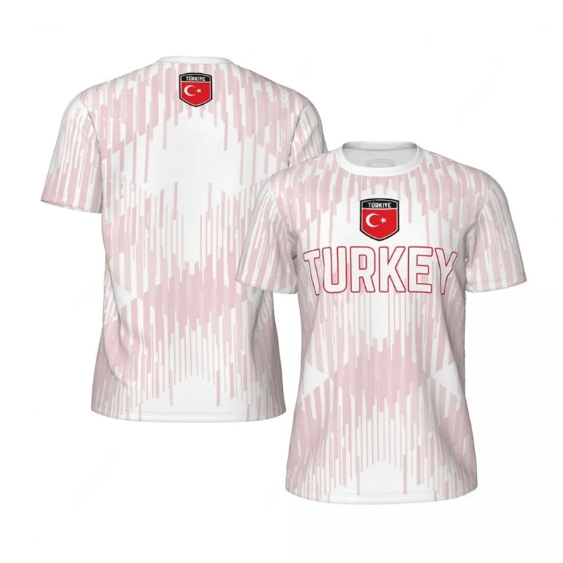 Fashion Turkey Flag Football T Shirt Casual Summer Short Sleeve Mens 3D Printed Sports T-shirt Loose Street Quick Dry Tees Tops streetwear fashion product image 10