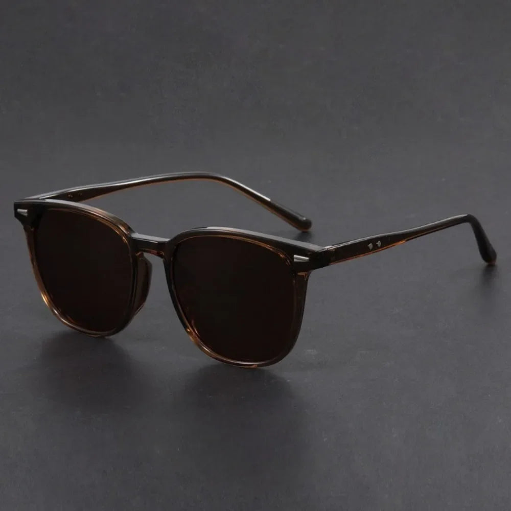 Dim Gray New Male And Female Ultralight Round Sunglasses Driving Fishing UV Polarized Fashion Sun Glasses UV400 Glasses