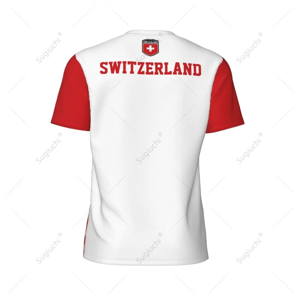 Exclusive design Switzerland Flag Grain 3D Printed Men For Running Bike Soccer Tennis Fitness Sports tshirt Mesh Short T-shirt streetwear fashion product image 33