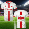 Summer New Turkey Football T-shirt  Breathable Quick-dry Soccer Jersey Turkish Flag Printed Men's Short-sleeved Tee Beachwear