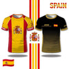 Spain Flag Graphic Jersey Fashion Geometric Print Quick-drying Football T-shirt Men Women Sports Training Casual Breathable Tops