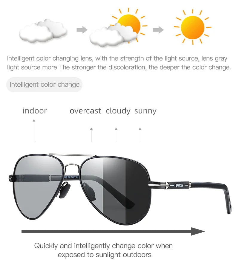 White Smoke BARCUR Polarized Mens Sunglasses Pilot Sun Glasses for Men accessories Driving Fishing Hiking Eyewear Oculos Gafas De Sol