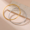 Tan Lucktune Fashion Metal Simple Cuff Bracelets Stainless Steel Gold Color Jewelry Bracelets Women's Accessories Date Party Gift