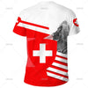 Outdoor Casual Sportswear Tshirts For Men Clothing Switzerland National Emblem Flag 3d Print Cool T-Shirt Gym Tops O Neck Tees