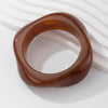 Lavender KMVEXO Vintage Punk Brown Coffee Thick Resin Acrylic Bangles Geometric Irregular Wide Cuff Bangle Bracelet For Women Men Jewelry