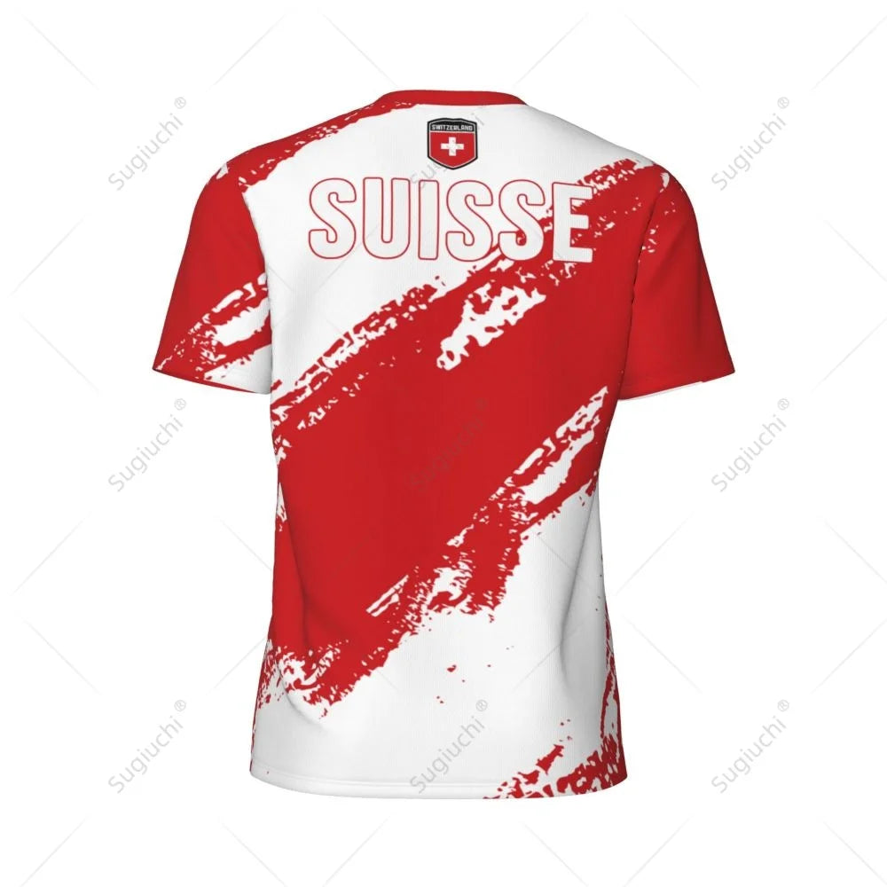 Sports Mesh T-shirt Switzerland Swiss Flag For Running Bike Soccer Tennis Football Fitness Tees 3D Printed streetwear fashion product image 26