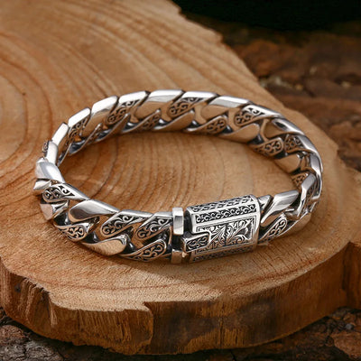 Sienna S925 Sterling Silver Timeless Vine Garland Buckle Retro Punk Tank Bracelet Jewelry Creativity Gift Factory Price