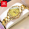 White Smoke OPK 8110 Ladies Watch Classic Simple Brand Quartz Watch Stainless Steel Strap Watch For Women Waterproof Luminous Day-Date Watch
