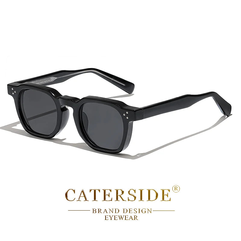 White Smoke CATERSIDE Fashion Men Sunglasses Small Frame Square Personalized Design Sun Glasses Women Travel Party Business Festival Gift