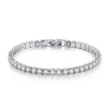 White Smoke Lihong S925 Sterling Silver Bracelet Zirconia Tennis Ball Women Fashion Simple Engagement Wedding Charm Jewelry 4mm 16-20cm