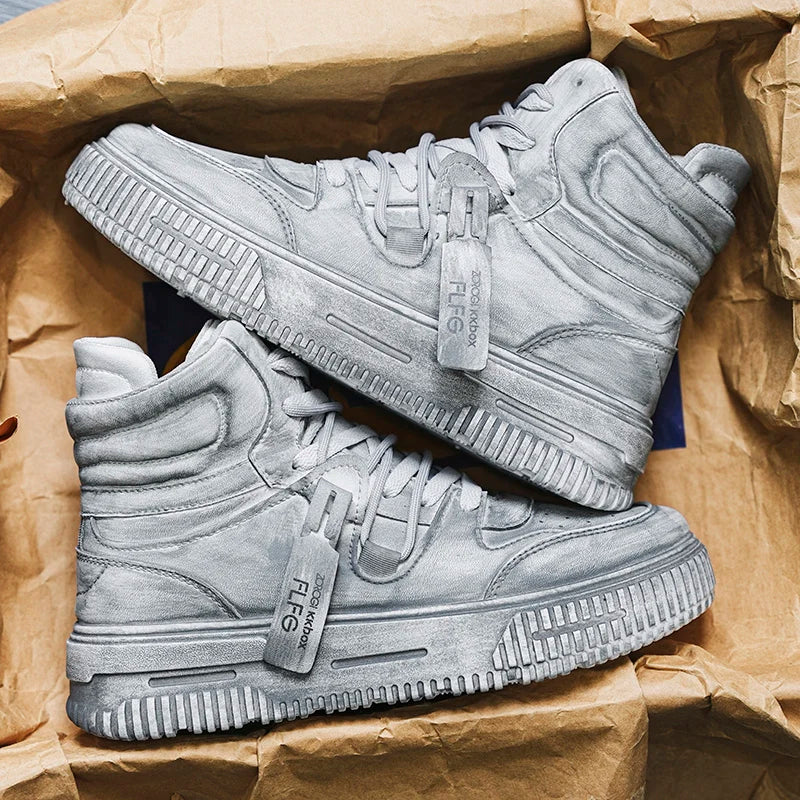 Distressed High Top Sneakers