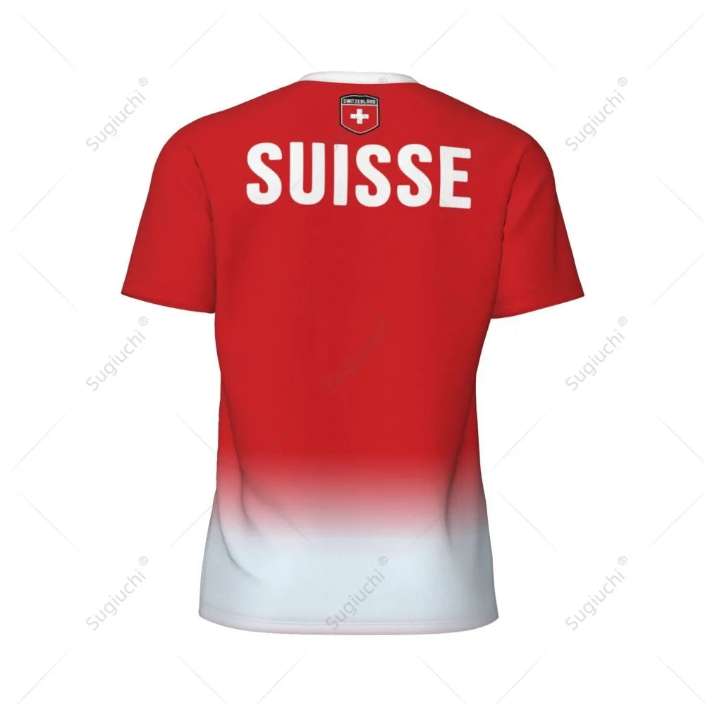 Sports Mesh T-shirt Switzerland Swiss Flag For Running Bike Soccer Tennis Football Fitness Tees 3D Printed streetwear fashion product image 16