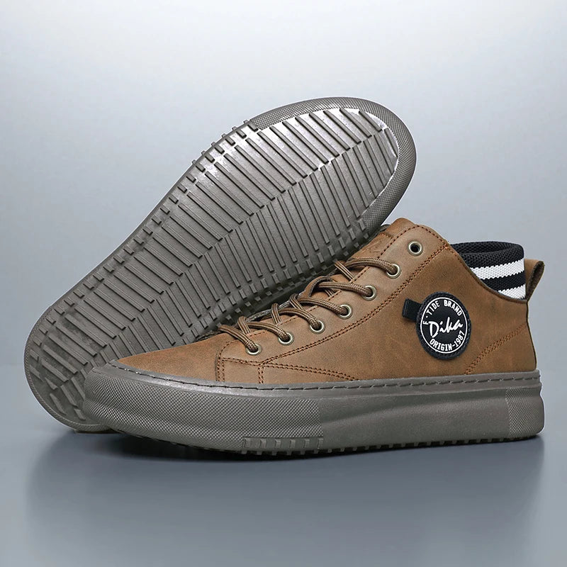Men’s High Top Sneakers – Casual Streetwear Shoes, Lightweight Comfortable Everyday Urban Trainers