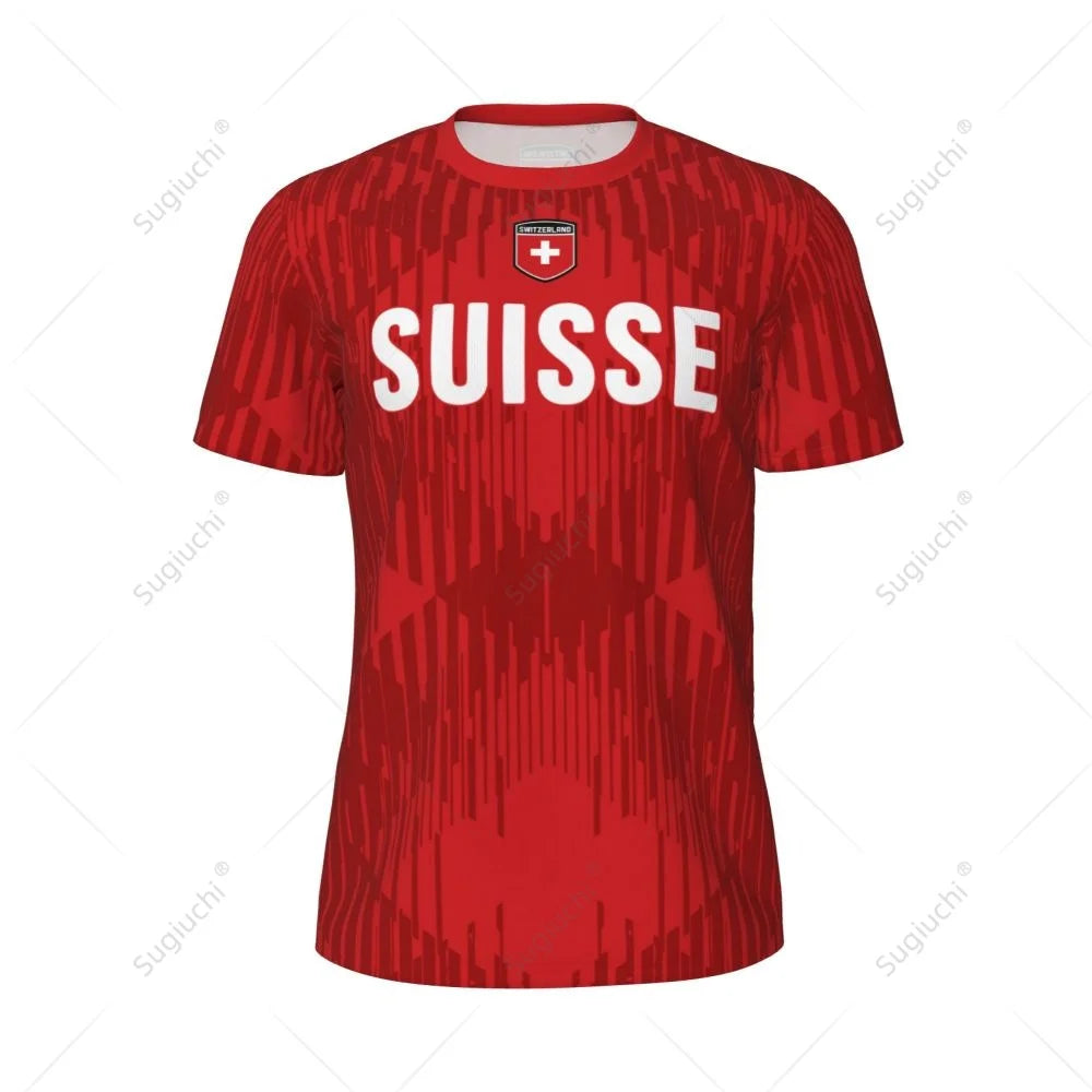 Sports Mesh T-shirt Switzerland Swiss Flag For Running Bike Soccer Tennis Football Fitness Tees 3D Printed