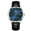 White Smoke Orient Automatic Men's Watch, Black Dial Stainless Steel Band, Water Resistant Classic Business Wristwatch with Date Display