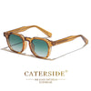 White Smoke CATERSIDE Fashion Men Sunglasses Small Frame Square Personalized Design Sun Glasses Women Travel Party Business Festival Gift