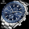 Black Men Watch BENYAR Top Brand Luxury Full Steel Business Quartz Watch Men Casual Waterproof Sports Watches Clock Relogio Masculino