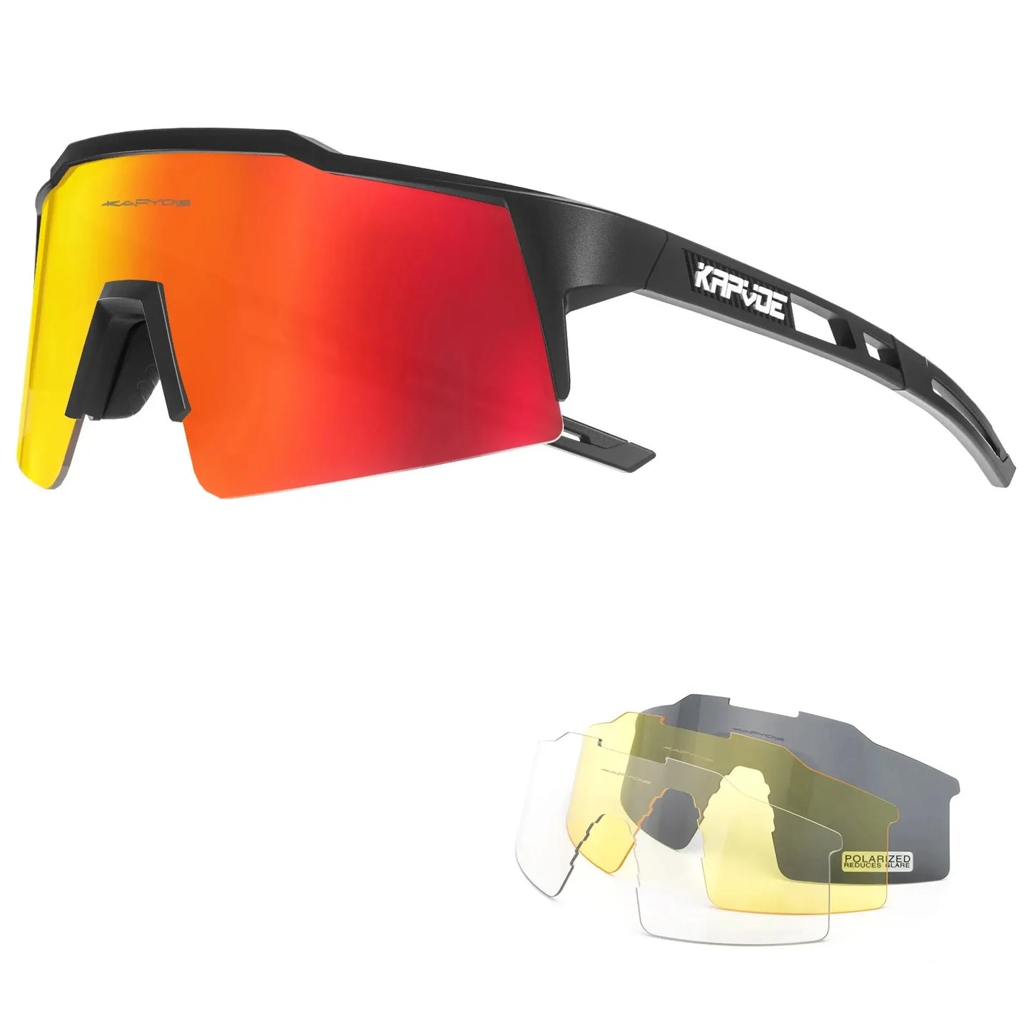 White Smoke Kapvoe Cycling Glasses Polarized MTB Road Bike Glasses UV400 Protection Sunglasses Ultra Light Sport Eyewear Equipment