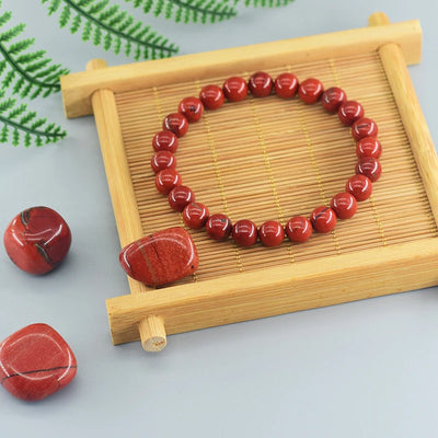 Light Gray Natural Stone Genuine 5A Red Jasper Prayer Beaded Bracelets Women Men Rosary Meditation Bracelets Yoga Meditation Jewelry Gift