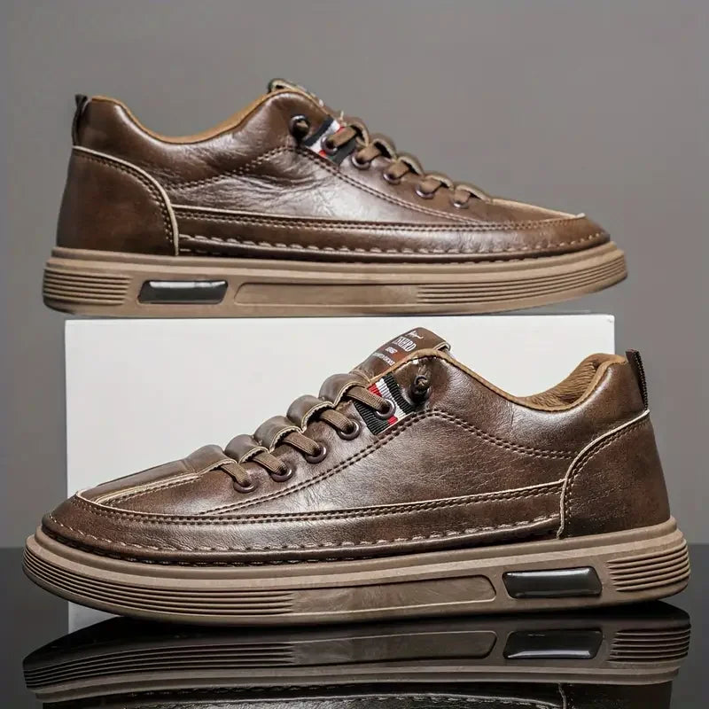 Casual leather sneakers / Comfort shoes / Everyday walking streetwear fashion product image 4