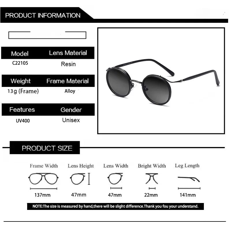 White Smoke Fashion Myopia Sunglasses Round Style Male Sunglasses Female Driver's Ultraviolet-proof UV400 Sun Glasses Diopter Myopia Goggles