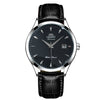 White Smoke Orient Automatic Men's Watch, Black Dial Stainless Steel Band, Water Resistant Classic Business Wristwatch with Date Display