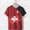 Outdoor Casual Sportswear Tshirts For Men Clothing Switzerland National Emblem Flag 3d Print Cool T-Shirt Gym Tops O Neck Tees
