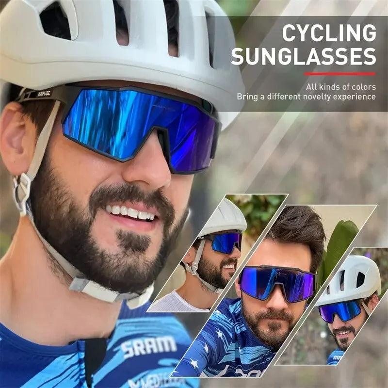 Rosy Brown Kapvoe Cycling Glasses Polarized MTB Road Bike Glasses UV400 Protection Sunglasses Ultra Light Sport Eyewear Equipment