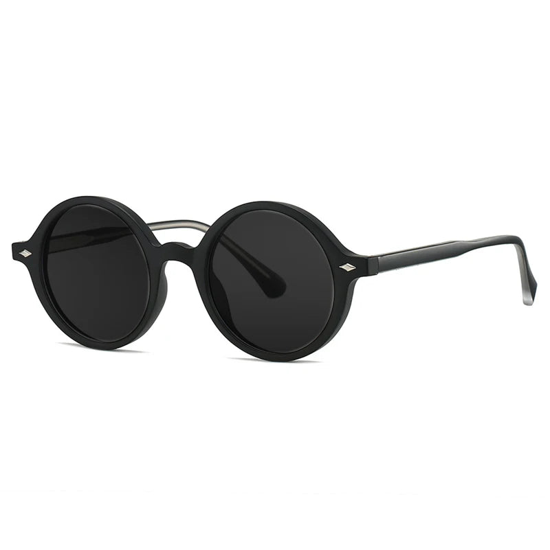 White Smoke Fashion TR90 Round Big Frame Myopia Optical Prescription Gray Sunglasses For Women Men Driving Fishing Retro Sunglasses 0 to-6.0
