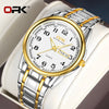 White Smoke OPK 8110 Ladies Watch Classic Simple Brand Quartz Watch Stainless Steel Strap Watch For Women Waterproof Luminous Day-Date Watch
