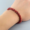 Tan Natural Stone Genuine 5A Red Jasper Prayer Beaded Bracelets Women Men Rosary Meditation Bracelets Yoga Meditation Jewelry Gift