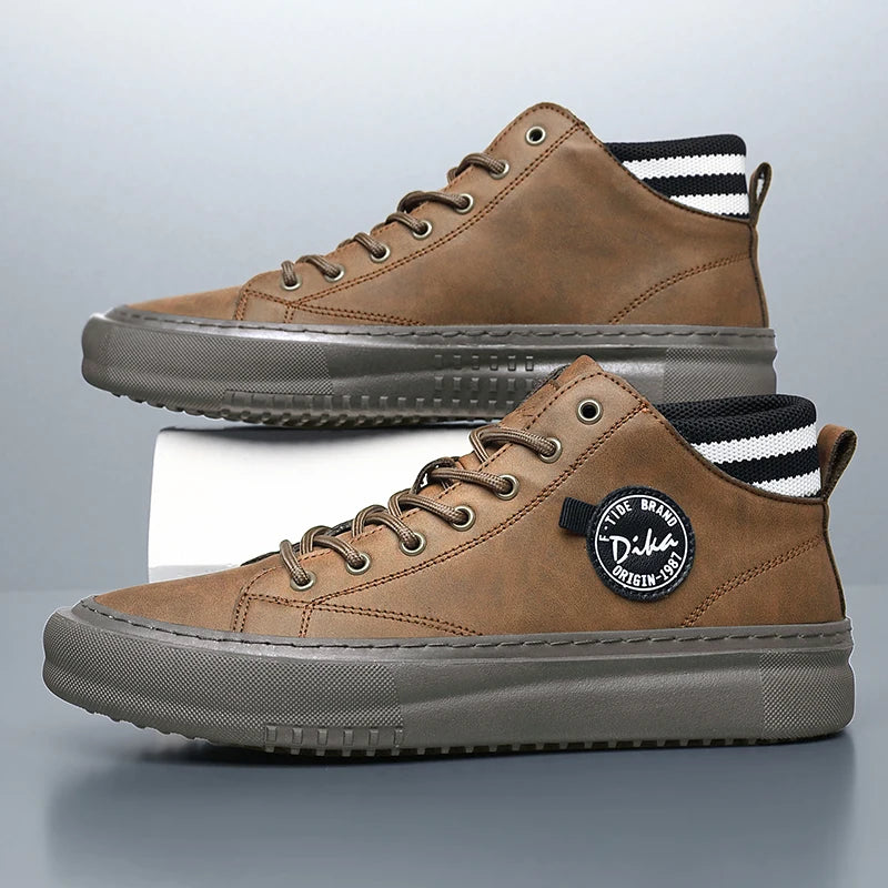 Men’s High Top Sneakers – Casual Streetwear Shoes, Lightweight Comfortable Everyday Urban Trainers