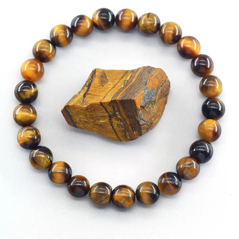 White Smoke 5A Natural Tiger Eye Bracelets Men Women Charm Natural Stone Jewelry Health Protection Soul Healing Couple Crystal Bead Bracelet