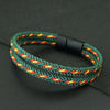 Dark Slate Gray Noter Grade A Ethnic Fabric String Bracelet For Men Double Layer 6 Colors Available Sports Sweat Absorbent Braslet Bangle Hombre