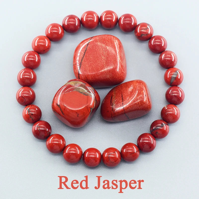 Lavender Natural Stone Genuine 5A Red Jasper Prayer Beaded Bracelets Women Men Rosary Meditation Bracelets Yoga Meditation Jewelry Gift
