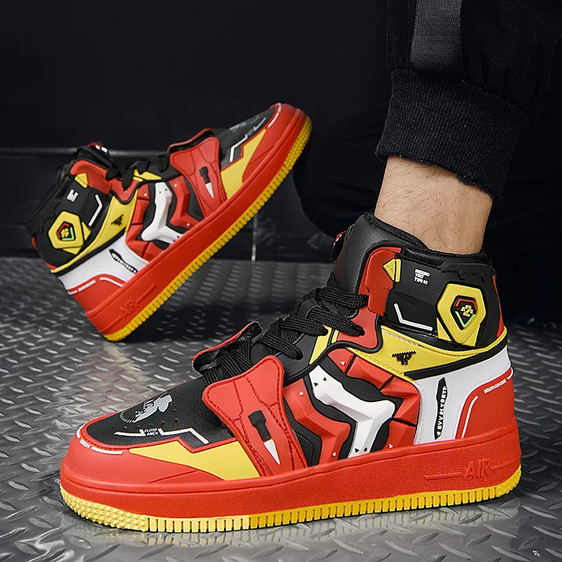 Futuristic High Top Sneakers – Streetwear Anime Style Shoes, Chunky Sole Statement Urban Trainers streetwear fashion product image 7