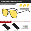 White Smoke CLLOIO Anti-glare Day Night Vision Glasses Men Women Polarized Driving Sun Glasses Square Aluminum Photochromic Sunglasses UV400