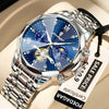 Seashell POEDAGAR Luxury Men Watch Top Original Waterproof Luminous Chronograph Man Wristwatch Stainless Steel Quartz Men's Watches Reloj