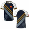Spain Flag Graphic Jersey Fashion Geometric Print Quick-drying Football T-shirt Men Women Sports Training Casual Breathable Tops