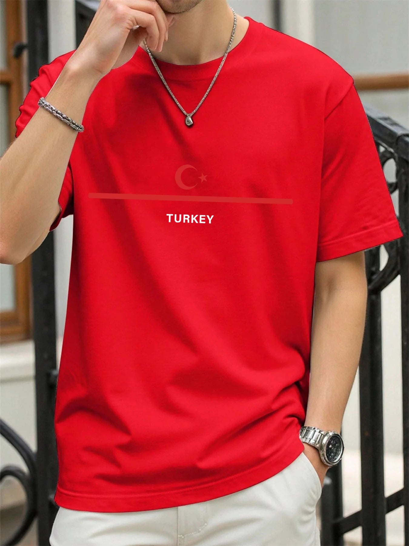 Turkey National Flag Printed Men T Shirts Hip Hop All-Match T-Shirt Cotton Summer Clothes Casual Oversize Trendy Sportswear streetwear fashion product image 22