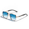 White Smoke Ruiao Square Mens Designer Sunglasses Metal Frame Gradient Luxury Shades UV400 Rectangle Pilot Sun Glasses for Men