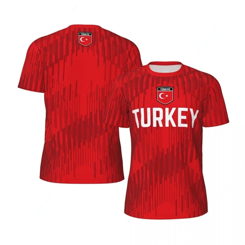 Fashion Turkey Flag Football T Shirt Casual Summer Short Sleeve Mens 3D Printed Sports T-shirt Loose Street Quick Dry Tees Tops streetwear fashion product image 12